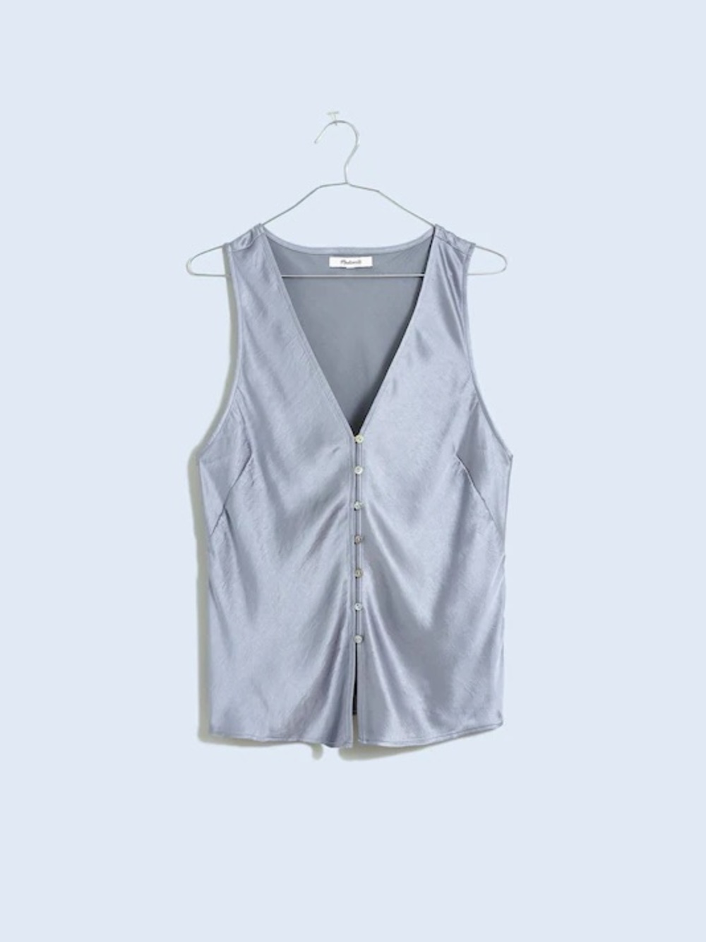 Madewell Silver Sleeveless Tank Top Sz8 NWOT